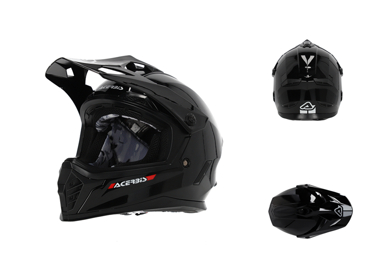 CASCO ACERBIS RIDER JUNIOR NEGRO T58